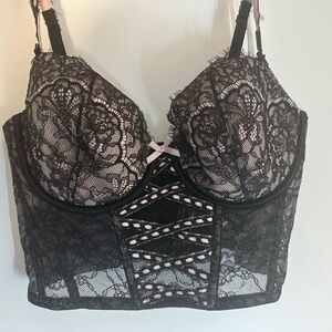 VS Dream Angels Heritage Ribbon Corset Bra small DD Lingerie